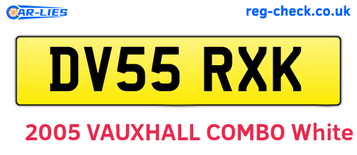 DV55RXK are the vehicle registration plates.