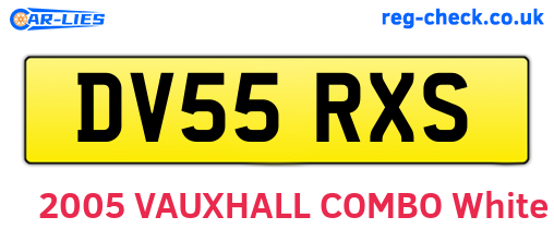 DV55RXS are the vehicle registration plates.