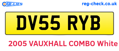 DV55RYB are the vehicle registration plates.
