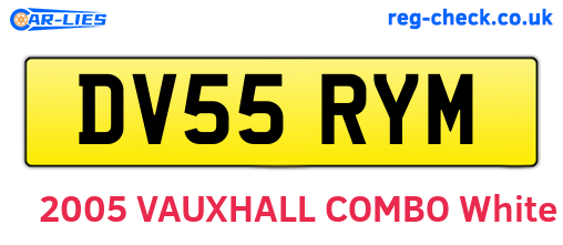 DV55RYM are the vehicle registration plates.