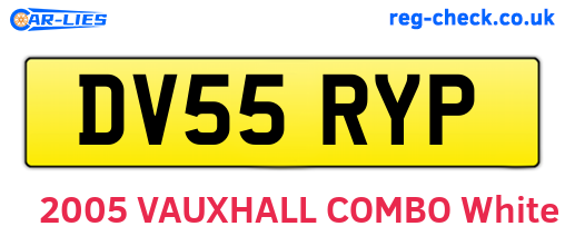 DV55RYP are the vehicle registration plates.