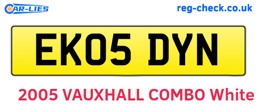 EK05DYN are the vehicle registration plates.