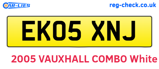 EK05XNJ are the vehicle registration plates.
