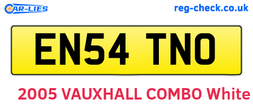 EN54TNO are the vehicle registration plates.
