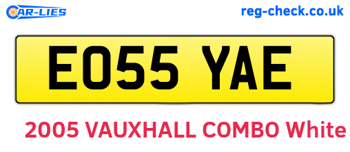 EO55YAE are the vehicle registration plates.
