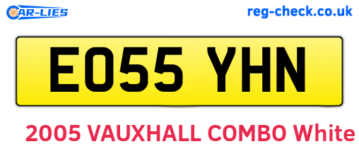 EO55YHN are the vehicle registration plates.