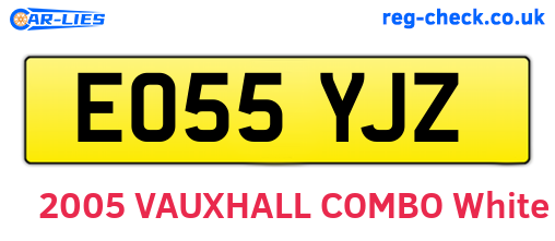 EO55YJZ are the vehicle registration plates.
