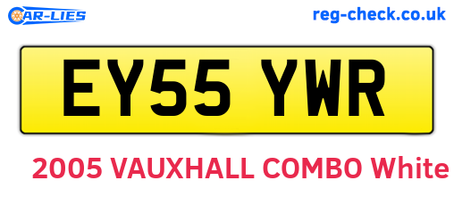 EY55YWR are the vehicle registration plates.