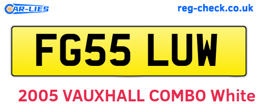 FG55LUW are the vehicle registration plates.