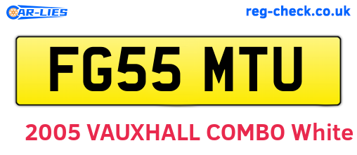 FG55MTU are the vehicle registration plates.