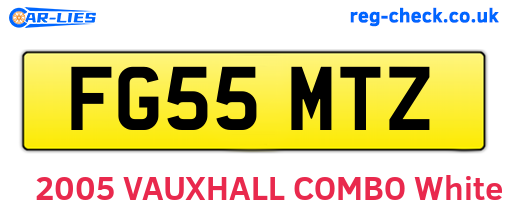 FG55MTZ are the vehicle registration plates.