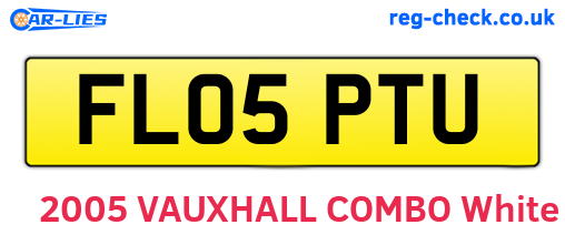 FL05PTU are the vehicle registration plates.
