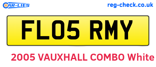 FL05RMY are the vehicle registration plates.