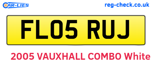 FL05RUJ are the vehicle registration plates.