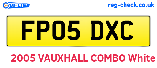 FP05DXC are the vehicle registration plates.