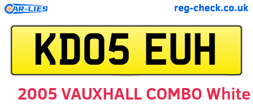 KD05EUH are the vehicle registration plates.