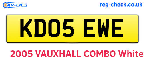 KD05EWE are the vehicle registration plates.