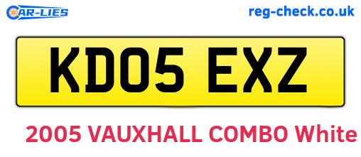 KD05EXZ are the vehicle registration plates.