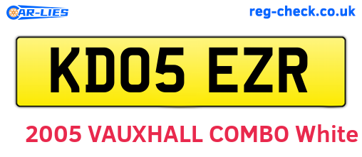 KD05EZR are the vehicle registration plates.