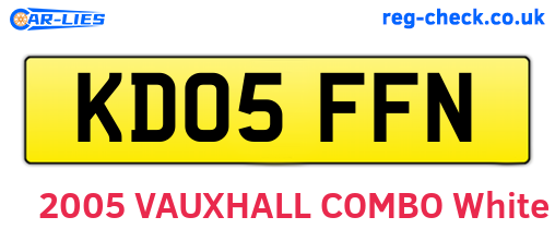 KD05FFN are the vehicle registration plates.