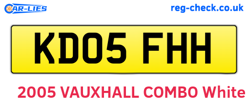 KD05FHH are the vehicle registration plates.