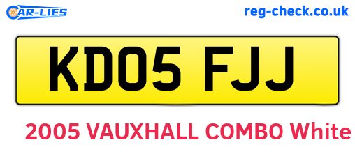 KD05FJJ are the vehicle registration plates.
