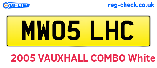 MW05LHC are the vehicle registration plates.