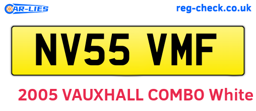 NV55VMF are the vehicle registration plates.