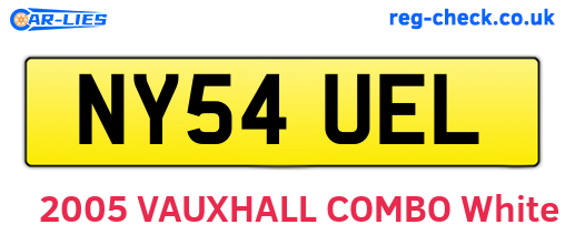 NY54UEL are the vehicle registration plates.