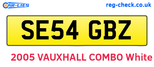 SE54GBZ are the vehicle registration plates.