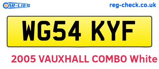 WG54KYF are the vehicle registration plates.