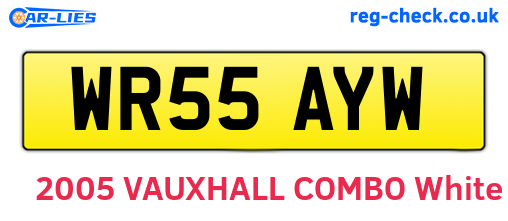 WR55AYW are the vehicle registration plates.