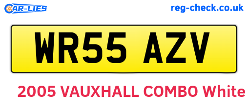 WR55AZV are the vehicle registration plates.