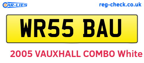 WR55BAU are the vehicle registration plates.