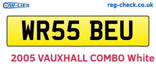 WR55BEU are the vehicle registration plates.