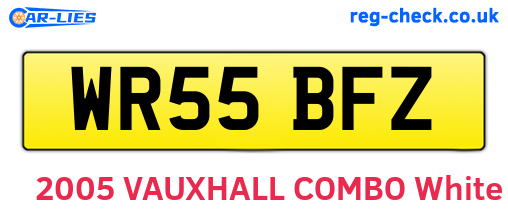 WR55BFZ are the vehicle registration plates.