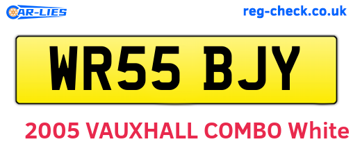 WR55BJY are the vehicle registration plates.