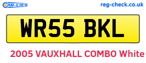 WR55BKL are the vehicle registration plates.