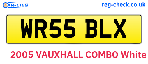 WR55BLX are the vehicle registration plates.