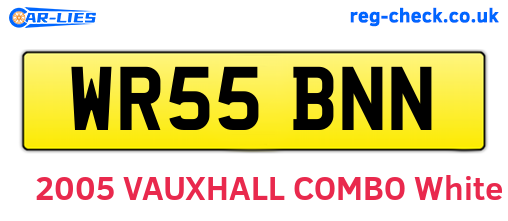 WR55BNN are the vehicle registration plates.