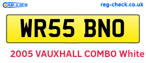 WR55BNO are the vehicle registration plates.