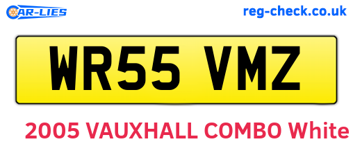WR55VMZ are the vehicle registration plates.