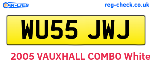 WU55JWJ are the vehicle registration plates.