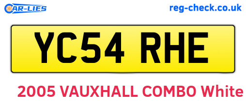 YC54RHE are the vehicle registration plates.