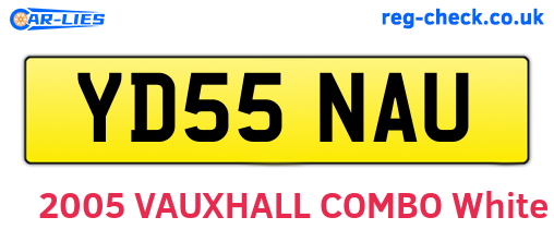 YD55NAU are the vehicle registration plates.