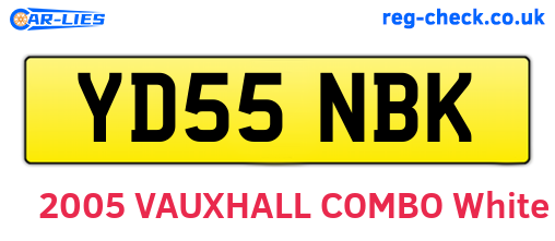 YD55NBK are the vehicle registration plates.