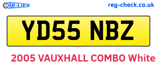 YD55NBZ are the vehicle registration plates.