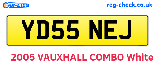 YD55NEJ are the vehicle registration plates.