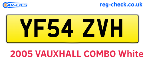 YF54ZVH are the vehicle registration plates.