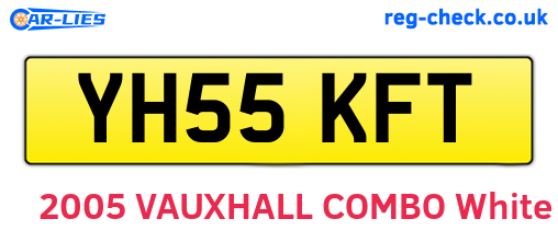 YH55KFT are the vehicle registration plates.